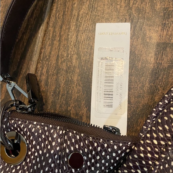 Hammitt nwt large espresso reverse tote crossbody leather handbag with card case - Picture 6 of 8